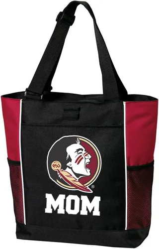 Vista 12 de Broad Bay Florida State Tote Bags Official FSU Game Day Bag Florida State Logo, 600D Polyester Canvas, Adjustable Web Handles, Front Pocket, Side