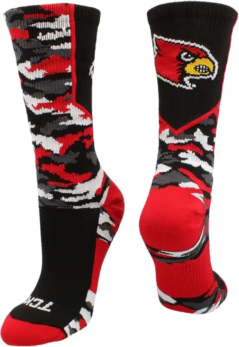 Vista 8 de TCK NCAA Woodland Camo Crew Socks – Officially Licensed Collegiate Fan Gear – Durable Cushioned Moisture Wicking Socks