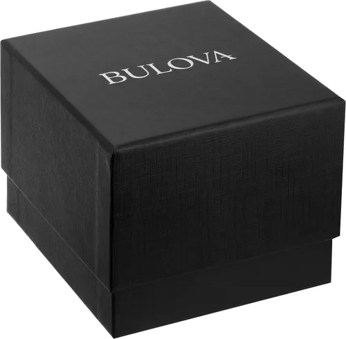 Vista 3 de Bulova Crystal- de la mujer Negro Correa de piel reloj con dial negro y vidrio Bisel talla única Negro