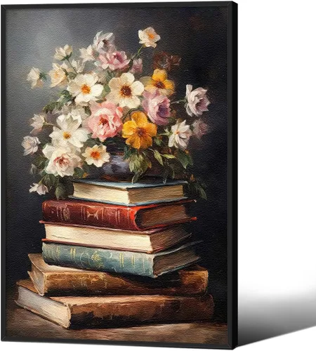 Vista 12 de Cartel de libro gótico de academia oscura vintage de mediados del siglo, arte de pared de lienzo victoriano de medio siglo, impresiones estéticas