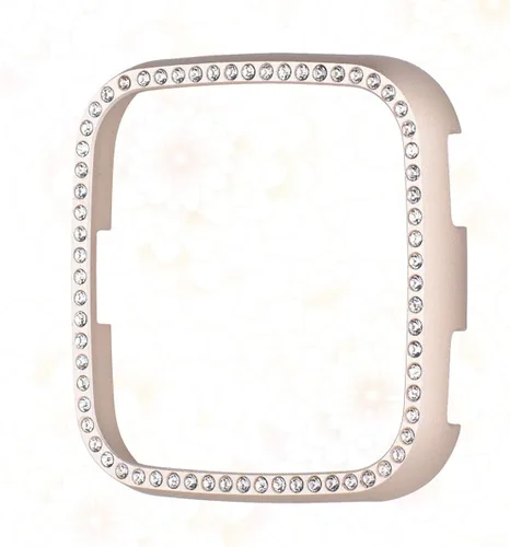 Vista 7 de Relojes Inteligentes para Mujer Case Cover Lite Case Case Case Diamond Watch Case Cover Metal Hard Smartwatch Guard Protector Marco a prueba