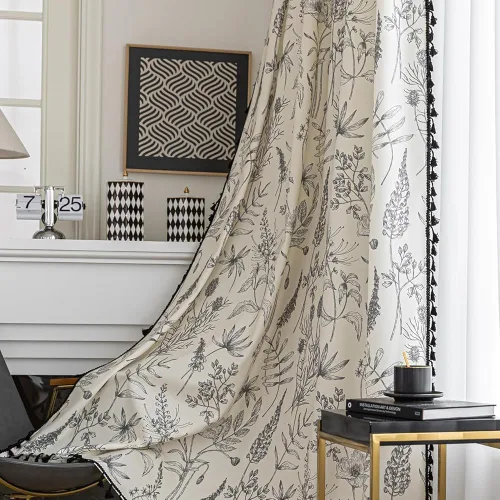 Vista 9 de Cortinas estampadas para sala de estar, artesanías populares, 54 pulgadas de largo, estilo indio, hippie, bohemio, con bolsillo para cortinero B2