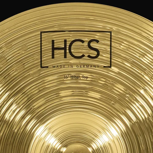 Vista 10 de HCS - Platillos Hihats (Hi Hat) para batería de 15 pulgadas, pares, fabricados en Alemania, latón medio tradicional, 2 años de garantía