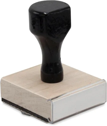 Vista 11 de Infusion Sello de madera tradicional con mango de madera negra (1" x 1")