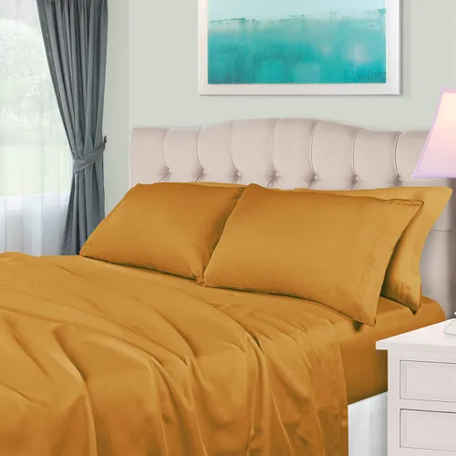 Vista 38 de BLUENILEMILLS Juego de ropa de cama ultrasuave de algodón egipcio de fibra larga, 650 hilos, lujoso, elegante, tejido de satén suave, 1 sábana