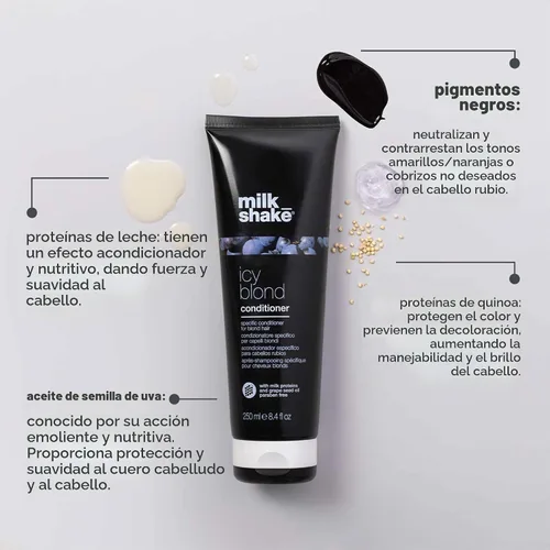 Vista 4 de milk_shake Icy Blond Conditioner Mutes Yellow Tones in Blond Hair