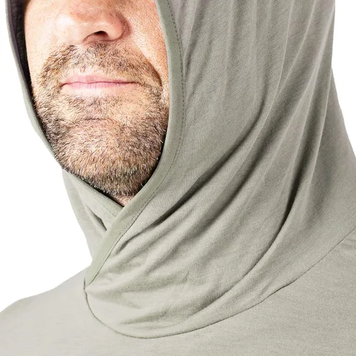 Vista 4 de Free Fly Sudadera con capucha ligera de bambú para hombre, secado rápido, transpirable, con protección solar, UPF 20+