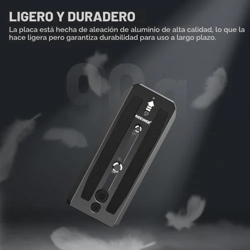 Vista 8 de NEEWER Placa de montaje de cámara de liberación rápida con cabezal fluido