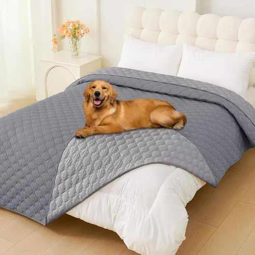 Vista 94 de Smiry Funda impermeable para cama de perro, manta reversible para mascotas para sofá Manta suave lavable para perro, funda a prueba de fugas