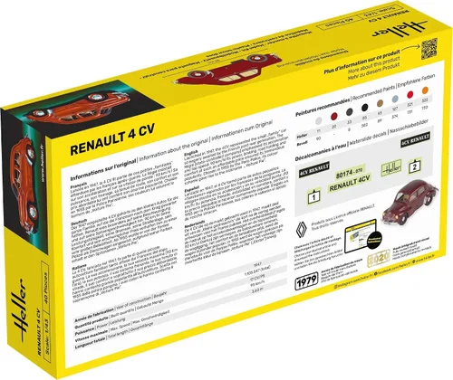 Vista 2 de Heller Renault 4 CV Kit de construcción de modelos de coche (21 piezas)