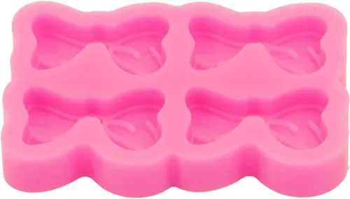 Vista 8 de Lindo molde de resina de silicona con nudo, mini molde para pajarita, molde de chocolate para decoración de pasteles de postres y postres