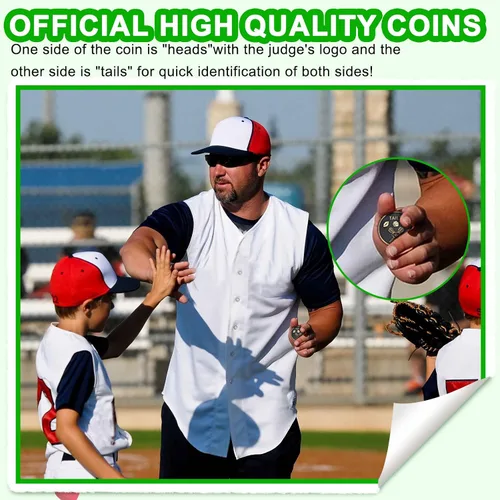 Vista 4 de Jexine Arbitro Flip Coin Fútbol Árbitro Portátil Antióxido Aleación Dura Juez Toss Monedas con Estuche para Fútbol Fútbol Voleibol Lacrosse