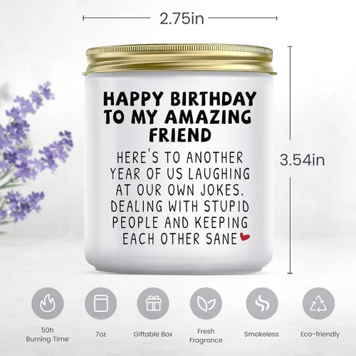 Vista 7 de Jonico Regalos de Feliz Cumpleaños para Mujeres - Divertidos Regalos de Cumpleaños de Mejor Amiga Amistad para Mujeres Bestie BFF Compañera