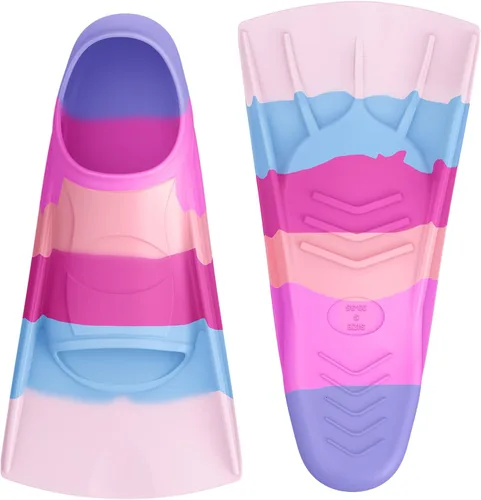 Vista 34 de Gintenco Aletas de Natación, Aletas de Natación para Niños para Natación de Vueltas, Aletas de Tamaño de Viaje con Bolsa de Malla, Aletas