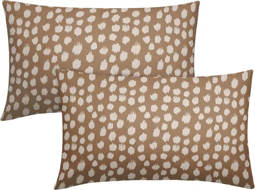 Vista 61 de Sweetshow Juego de 2 fundas de almohada de 16 x 16 pulgadas, diseño bohemio, con diseño de lunares, moderno y moderno, para exteriores, decorativas