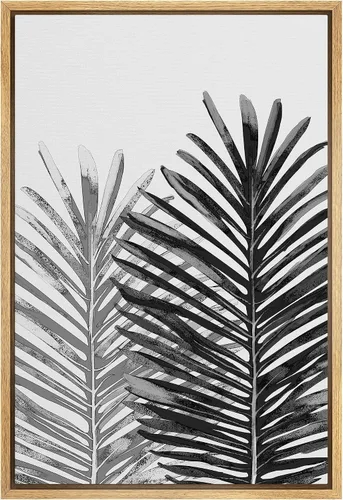Vista 19 de SIGNWIN Lienzo enmarcado para pared, acuarela verde, bosque, helecho, planta, naturaleza, ilustraciones de área silvestre, arte moderno, rústico