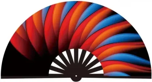 Vista 9 de Ventilador de mano plegable grande de 11 pulgadas, ventilador Clacker para baile de línea, ventilador de baile de línea, ventilador de mano de botas