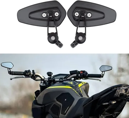 Vista 7 de Rich Choices Universal Espejos Retrovisores Negros para Motocicleta de 22mm 7/8'' de Extremo de Manillar GROM MSX125 CB500F Z125 pro Z650 Z750 Z800