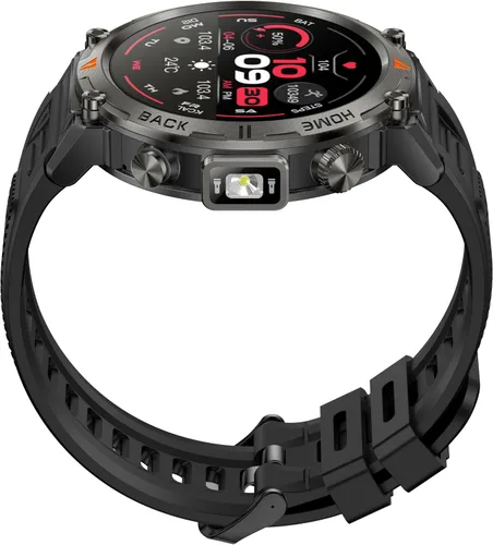 Vista 14 de Relojes inteligentes militares para hombres con GPS integrado con brújula linterna LED, reloj inteligente táctico resistente al agua 3ATM con texto