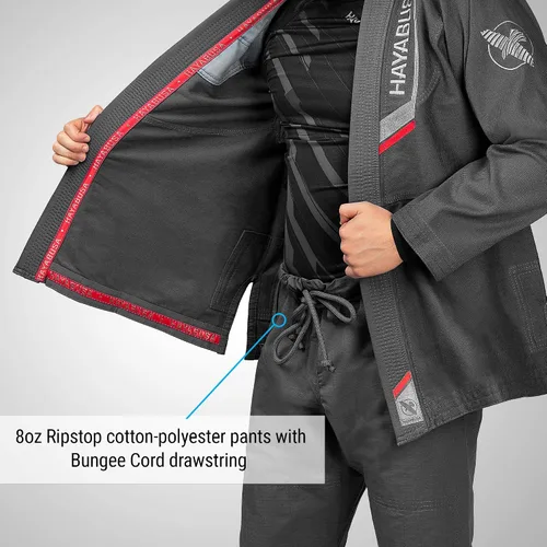 Vista 6 de Hayabusa Jiu Jitsu Gi de tejido perlado ultraligero