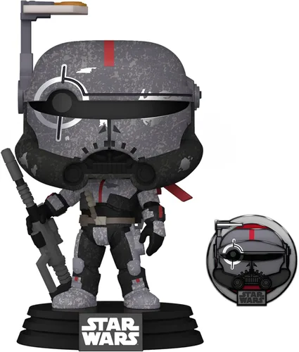 Vista 2 de Funko Pop! Star Wars: A Través de la Galaxia - Crosshair con Pin, Exclusivo de Amazon