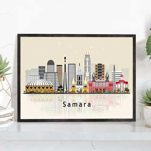 Vista 37 de Pera Print ADANA - Póster de Adana Turquía, ilustración de horizonte urbano de ciudad, póster moderno de pavo, impresión de paisaje urbano y punto