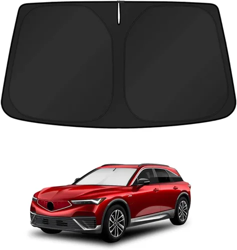 Vista 326 de KUST - Parasol plegable para parabrisas para BMW X1 E84, accesorios 2011 2012 2013 2014 2015, protector de visera de sol ajustable que bloquea
