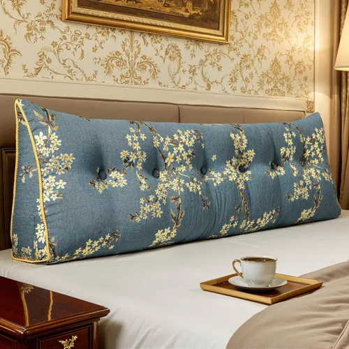 Vista 40 de WOWMAX - Almohada grande triangular con respaldo para cabecera, almohada de posicionamiento para lectura en forma de cuña, con funda extraíble