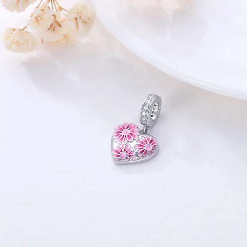 Vista 14 de LONAGO Abalorio personalizado con foto de plata de ley 925 con diseño de hueso de perro para pulsera