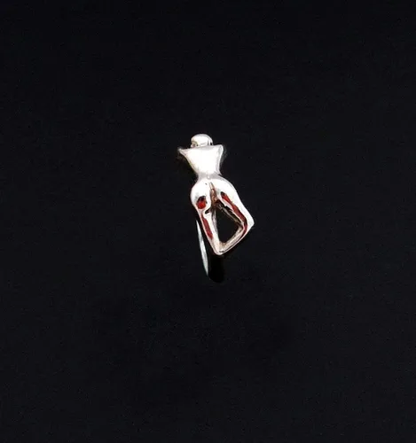 Vista 9 de Erotic ring in sterling silver, erotic jewelry, sterling silver erotic ring, silver naked lady, adult jewelry, adult ring, erotic nudity, nude girl