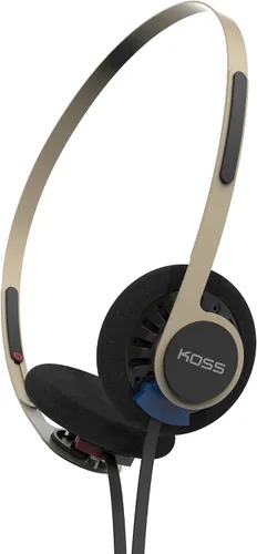 Vista 2 de Koss KPH40 - Auriculares utilitarios sobre la oreja, sistema de cable desmontable intercambiable, diseño ultraligero (Beige Rhythm)