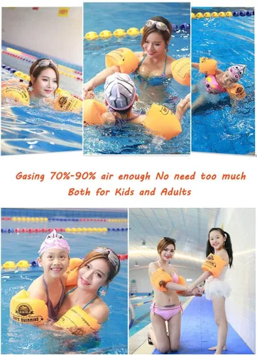 Vista 6 de Topsung Floaties Bandas de Brazo Flotador Flotadores de anillos Tubo armlets para niños y adultos