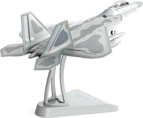 Vista 7 de NUOTIE Classic USA F22 Raptor Fighter Attack Pre-Build Modelo 1:72 de aleación de avión fundido a troquel avión modelo de exhibición militar