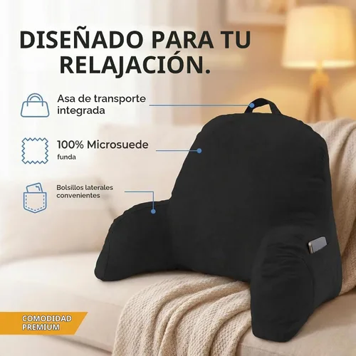 Vista 2 de Deluxe Comfort Reposo de cama de microgamuza - Tumbona de lectura y reposo