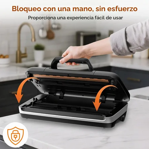 Vista 5 de Newise Máquina selladora al vacío de 85 Kpa, regalos de cocina de Navidad, 10 en 1, ahorrador de alimentos completamente automático con mango