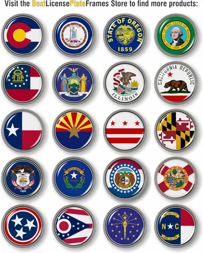 Vista 2 de Pegatina de emblema de coche con cúpula 3D de la bandera del estado de California, redondo flexible