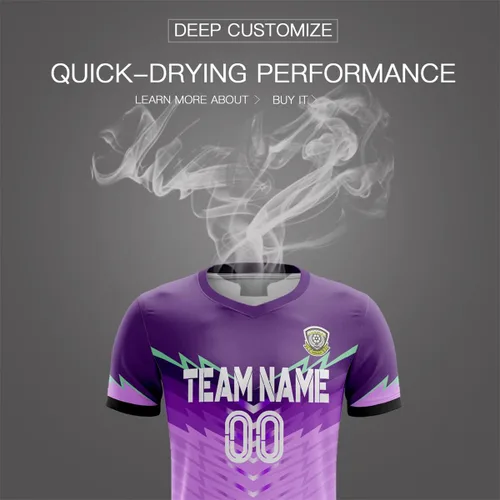Vista 4 de Camiseta de fútbol personalizada para hombres, mujeres y niños, número de nombre personalizado, camisetas deportivas y pantalones cortos añaden