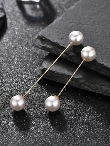 Vista 5 de Broche de perlas para mujer, 4 piezas, broche de perlas para mujer, broche de doble perla sintética, broches vintage para ropa, accesorios