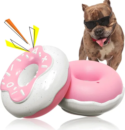Vista 8 de Juguetes masticables para perros para masticadores agresivos, juguete indestructible resistente chirriante interactivo para perros, juguete
