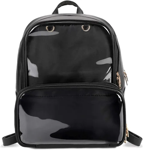 Vista 9 de STEAMEDBUN Ita Bag - Mochila de piel sintética con doble ventana, diseño de caramelo, con inserción