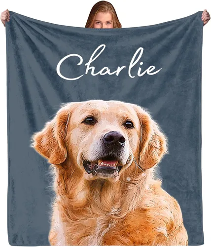 Vista 12 de Pamaheart Sube tu manta de fotos para perro, gato, mascota con foto personalizada, manta de perro y gato, manta de fotos, manta de Navidad de perro