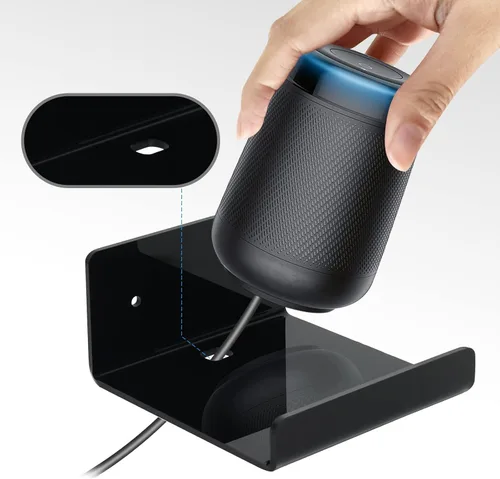Vista 4 de Paquete de 3 estantes flotantes pequeños de acrílico para almacenamiento en pared, mini estante adhesivo de 4 pulgadas para sala de estar, baño