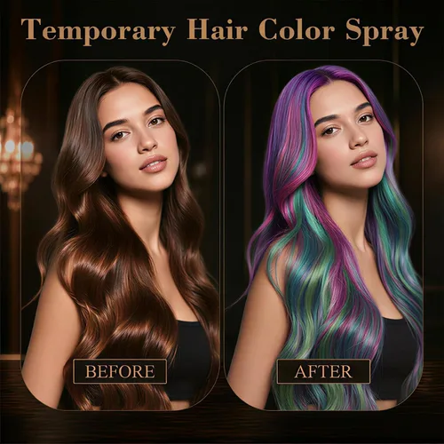 Vista 3 de Color de spray para el cabello gris, color de cabello temporal natural