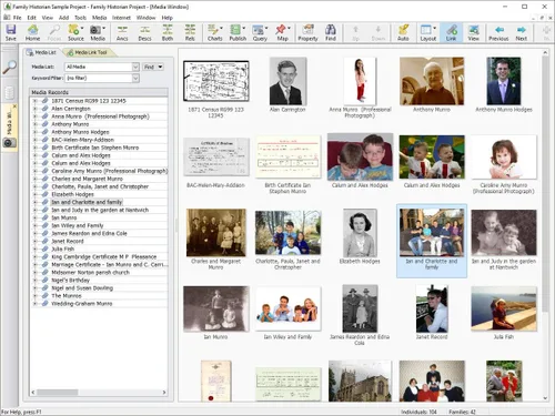 Vista 6 de Calico Pie Family Historian 7 Genealogy and Family Tree Software (Windows)