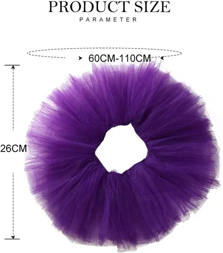 Vista 35 de REETAN Falda tutú de ballet de 6 capas de tul corto tutús para mujer