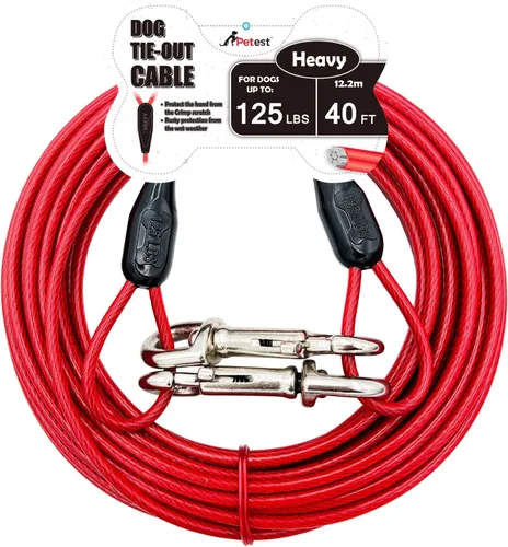 Vista 15 de Petest Cable de amarre reflectante de 15 pies para perros pequeños de hasta 35 libras