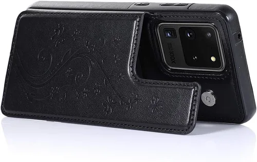 Vista 6 de Funda de teléfono para Samsung Galaxy S20 Plus Glaxay S20+ 5G con protector de pantalla de vidrio templado y tarjetero, funda de piel con tapa