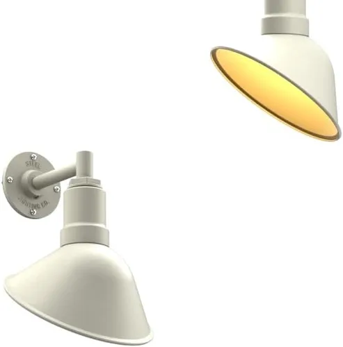 Vista 40 de Steel Lighting Co. Luz de Letrero de Tienda Venice para Pared de Acento de Restaurante al Aire Libre Cúpula de 9 pulgadas Brazo Recto de 6