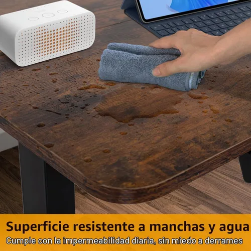 Vista 7 de Escritorio eléctrico de altura ajustable, mesa de estación de trabajo para computadora, escritorio de pie para oficina en casa Marrón