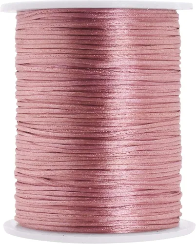 Vista 70 de Mandala Crafts Cordón de satén de cola de rattail de 0.02 in para nudos chinos de macramé